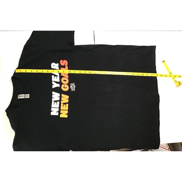 GILDAN- MENS BLACK GRAPHIC SHORT SLEEVE 100% HEAVY COTTON T-SHIRT SIZE LARGE - Picture 6 of 6